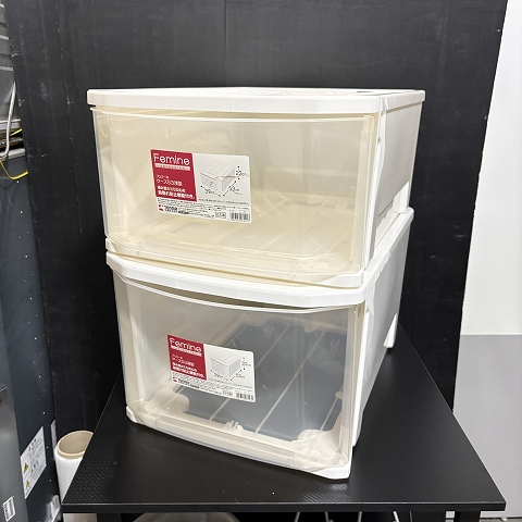 衣装ケース１段　53浅型・深型　2個セット（高さ7cm違い）税込1100円